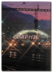 Modern Postcard Chur Bahnhof und Postreisestation