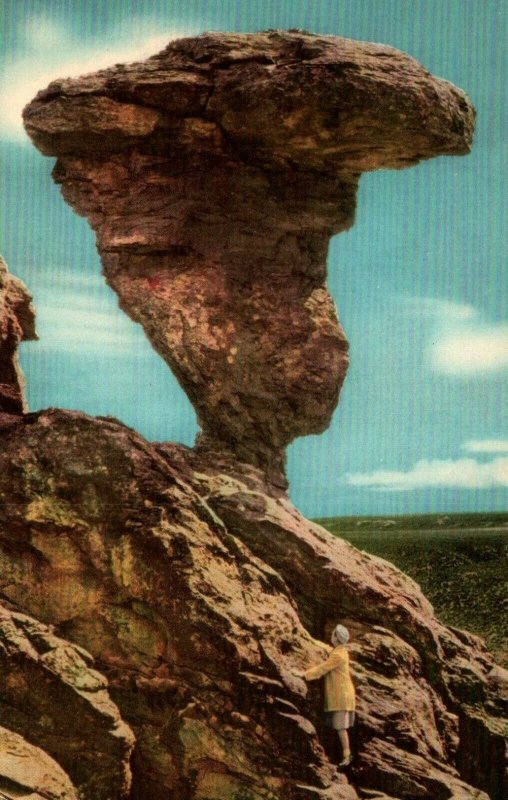 Buhl Idaho Balanced Rock Postcard