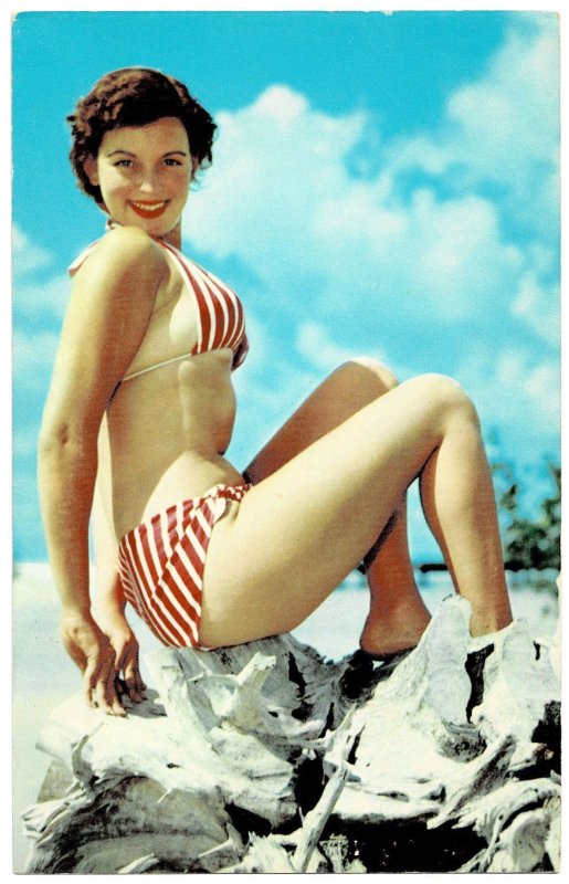 1960s Bikini Beauty Giant Postcard