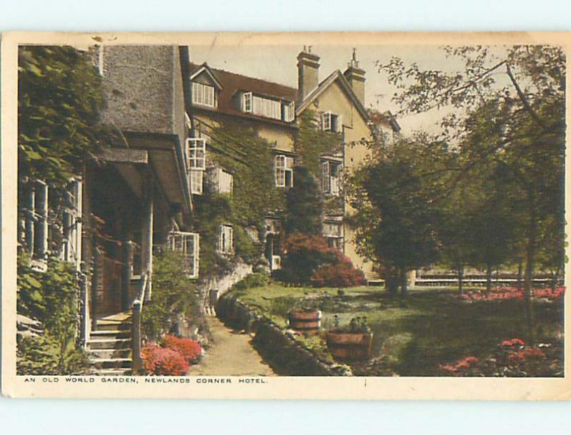 Unused W-Border GARDEN AT NEWLANDS CORNER HOTEL IN GUILDFORD Surrey UK u9368