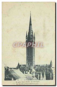 Old postcard The highest tower of Britain's Kreisker Saint Pol de Leon