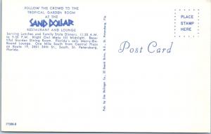 ST PETERSBURG, FL  SAND DOLLAR Restaurant    c50s  Roadside Postcard