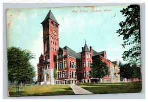 Vintage Early 1900's Spokane Washington High School POSTED