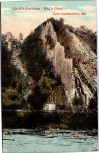 Postcard MD Cumberland Devil's Backbone - Wills Creek