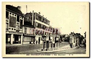 Old Postcard Fontenay aux Roses Street Restaurant Boucicaut
