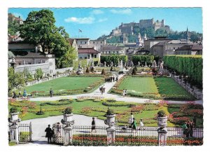 Austria Salzburg Mirabell Garden Festung Fortress Hohensalzburg 4X6 Postcard