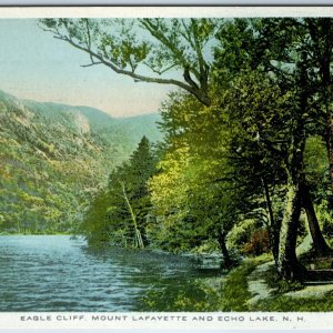 c1910s Mount Lafayette / Echo Lake NH Eagle Cliff New England News Litho PC A203