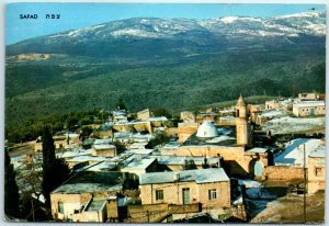 M-24000 Partial view of the old town covered with snow Safad Israel