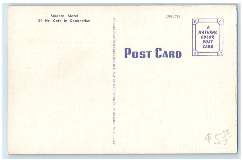 c1940's Choate's Truck Stop & Motel Gasoline Station Dalton Georgia GA Postcard