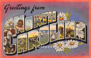 Greetings from North Carolina, NC, USA Large Letter Unused 