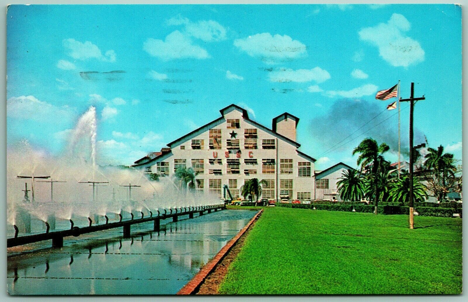 Largest US Sugar House Clewiston Florida FL Chrome Postcard I8 United