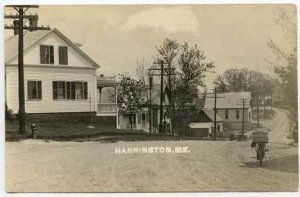 Harrington ME Photographers Motorcycle RPPC Postcard