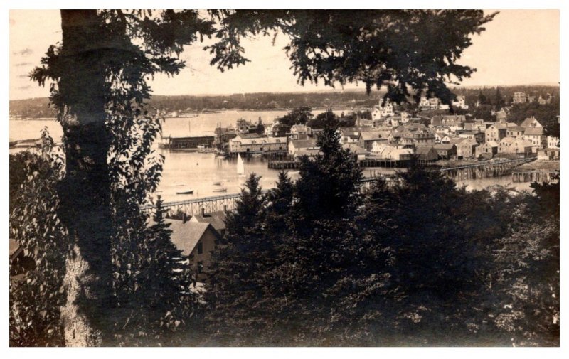 Maine Boothbay Harbor Aerial View , RPC