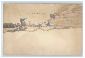 1906 View Of Beach Sand Dunes Indiana IN RPPC Photo Posted Antique Postcard
