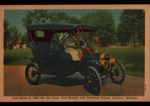 Dearborn Michigan Ford Museum Model T 1907 Greenfield Village Postcard B01