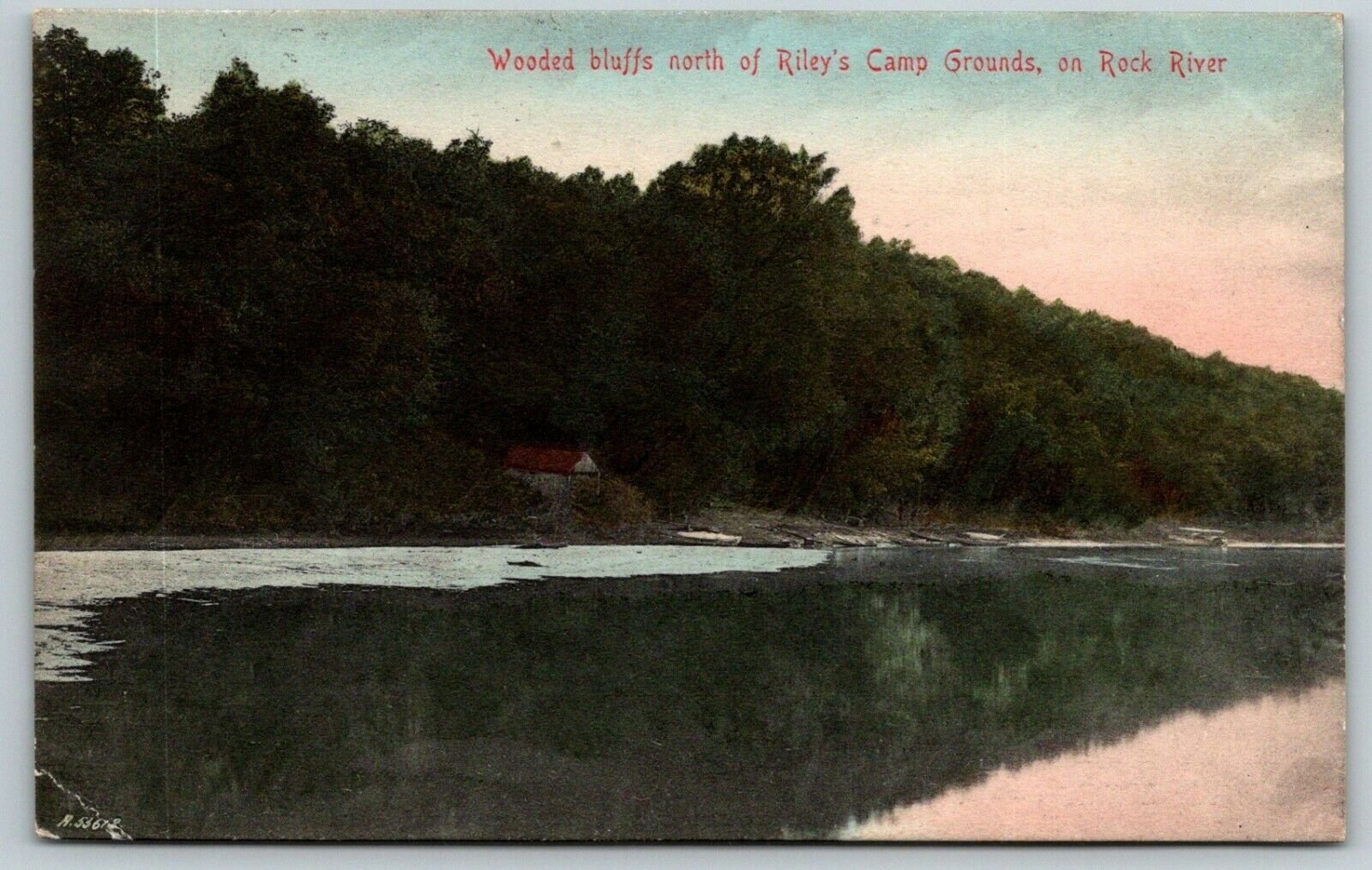 Geneseo IL~Wooded Bluffs North of Riley's Camp Grounds~Cabin on Rock ...