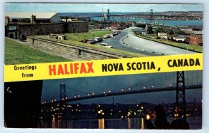 Greetings from HALIFAX Nova Scotia Canada 1969 Postcard