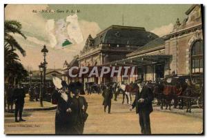 Old Postcard Nice Gare PLM Horses