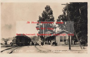 Depot, California, Folsom, RPPC, Southern Pacific Railroad Station, Train