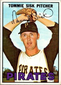 1967 Topps Baseball Card Tommie Sisk Pittsburgh Pirates sk1905