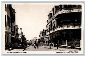 c1910's Monte Flore Street Bicycle Tel Aviv Israel Antique RPPC Photo Postcard