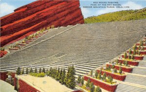 Denver Colorado 1940s Postcard Tunnel Park of The Red Rocks Red Rocks Theatre