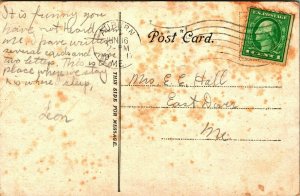 Webster Grammar School Auburn Maine ME 1917 DB  Postcard  