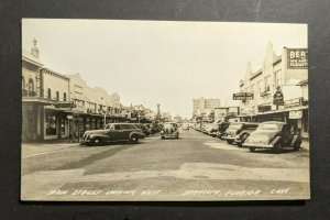 Mint Vintage Main Street Looking West Sarasota Florida Vintage Cars RPPC