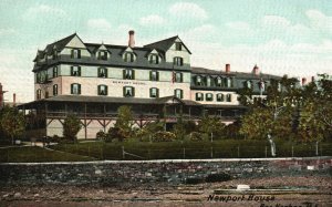 Harbor ME-Maine, Newport House Bar, Vintage Postcard c1900