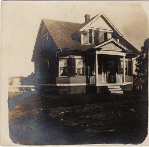 1906 RPPC Natick RI Rhode Island House Dog House Chartley MA Real Photo Postcard