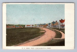 U.S. ARMY POST CHICKAMAUGA PARK MILITARY POSTCARD (c. 1905)