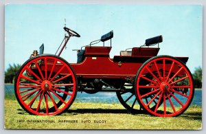 Cars~1907 International Harvester Auto Buggy Color Photo~PM 1959~Vtg Postcard