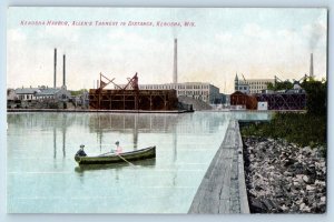 c1910's Kenosha Harbor Allen's Tannery In Distance Kenosha Wisconsin WI Postcard