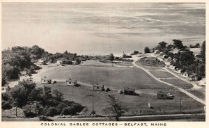 Vintage Postcard 1920's Colonial Gables Cottages Penobscot Bay  Belfast Maine ME