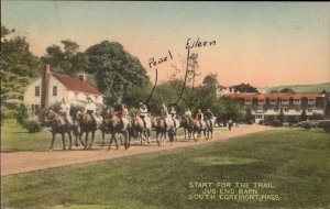 South Egremont Massachusetts MA Jug End Barn Horseback Riding Vintage Postcard