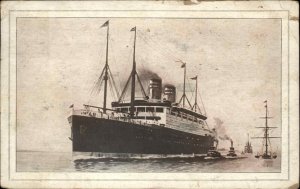 Southampton England 1925 Ship Cancel Steamer Steamship Vintage Postcard