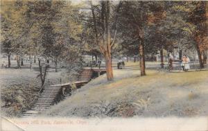 A86/ Zanesville Ohio Postcard 1907 Putnam Hill Park Stairs Scene