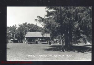 RPPC ST. CHARLES MINNESOTA PARK SCENE VINTAGE REAL PHOTO POSTCARD