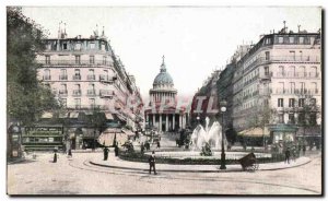 Paris Old Postcard La Rue Soufflot and the pantheon