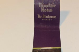 Mayfair Room The Blackstone Chicago Hotel 20 Strike Matchbook Cover