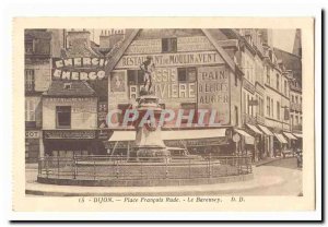 Dijon Old Postcard Place Francois Rude THE Bareusey