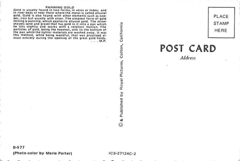 Panning Gold - California