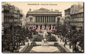 Old Postcard Marseille Place de la Bourse