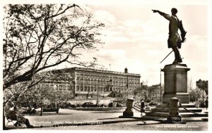 Vintage Postcard RPPC Stockholm Utsikt Fran Kungstradgarden Med Stollet Sweden