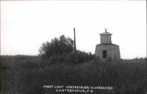 Front Lighthouse Contrecoeur to Varennes Quebec Real Photo Postcard