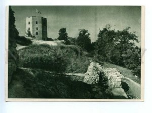 496413 1957 year Lithuania Vilnius Gediminas Castle tower postcard