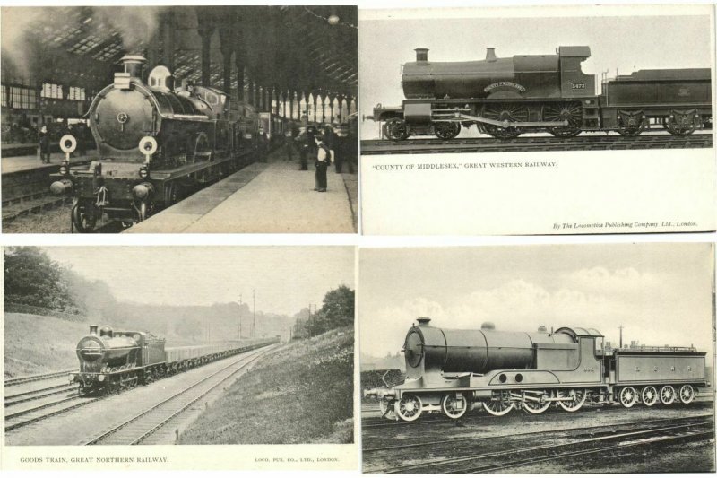 CHEMIN DE FER LOCS RAILWAY TRAINS ROYAUME-UNI 40 CPA Pre-1940 (L3389)