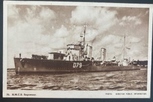 Mint Canada Real Picture Postcard HMCS Saguenay