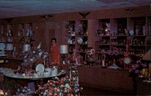 Carlisle PA Embers Gift Shop Interior 1950s-60s Vintage Postcard