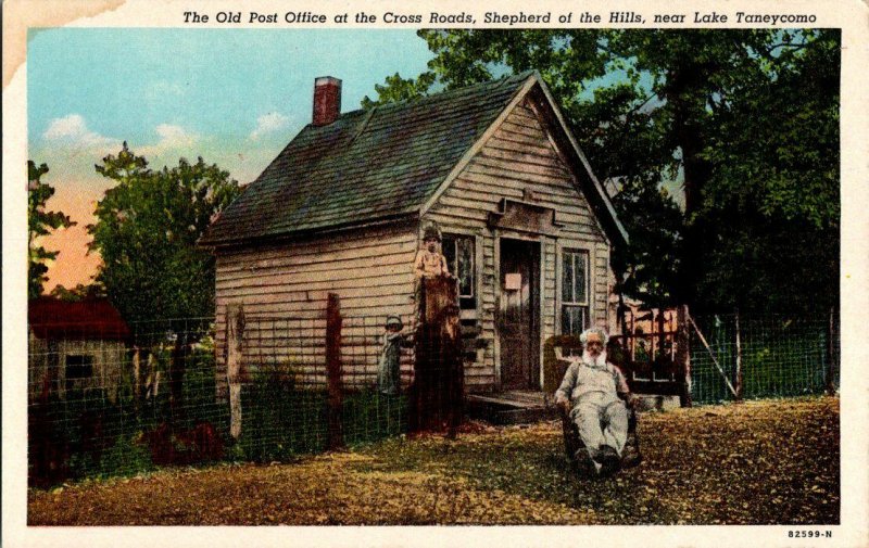 Old Post Office Cross Roads Shepherd Hills Vintage Postcard Standard View Card 